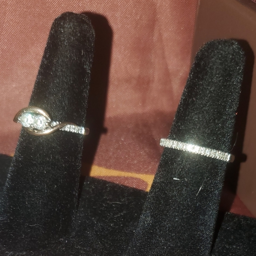 EVER US 14KT Wedding Set two-tone ring genuine diamonds